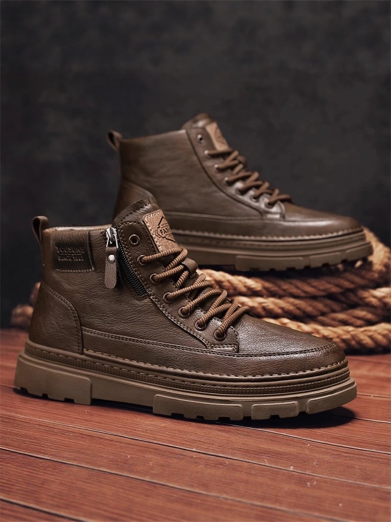 Leather Work Youtube - Stivali Casual da Uomo Leggeri in