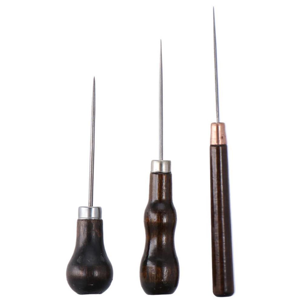 Leatherworking Equipment - 3 pezzi manico in legno Scratch
