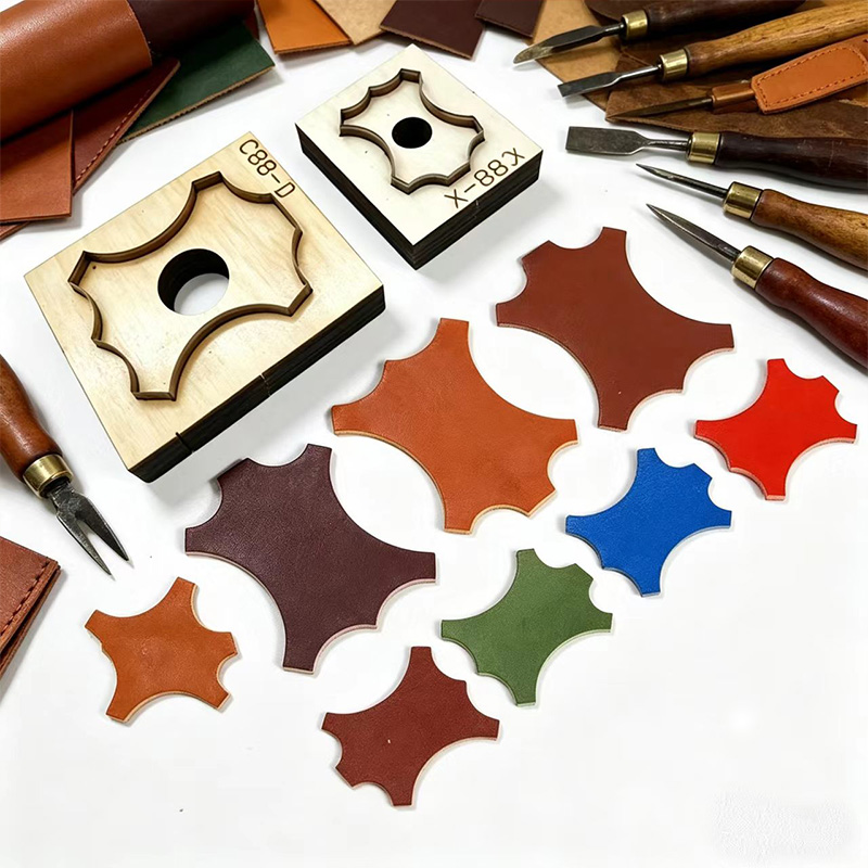Leatherworking Equipment - C88 Fustella Quadrilaterale Floreale per Pelle,