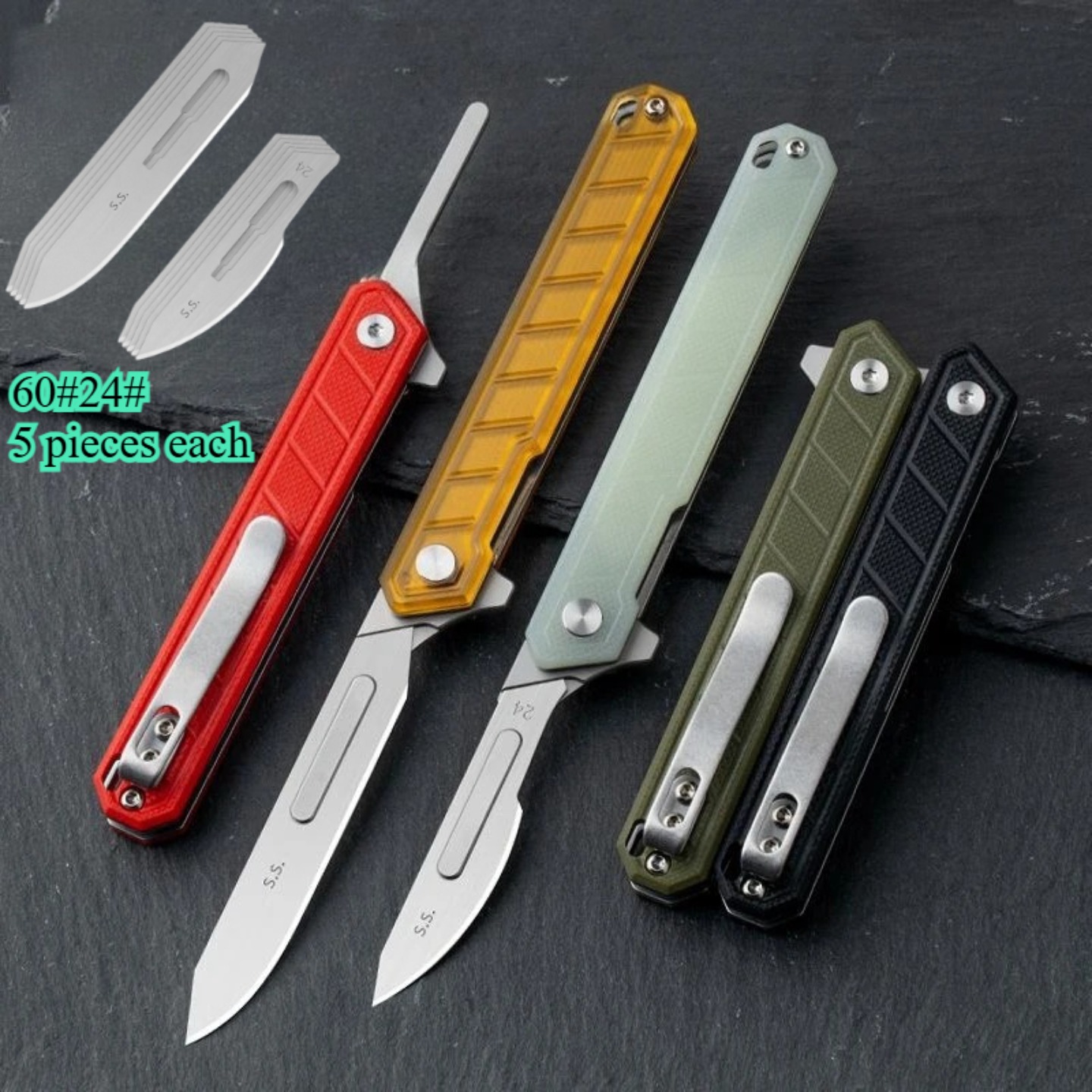 Leatherworking Items - Coltello Artigianale con Lama Sostituibile e