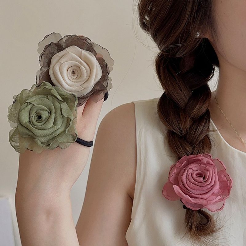 Leatherwork Pony - 1pc fiori di rosa essiccati corda