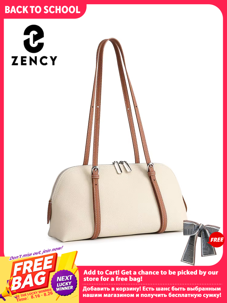 Leather Work Handbags For Women - Borsa Sottospalla Zency da Donna in