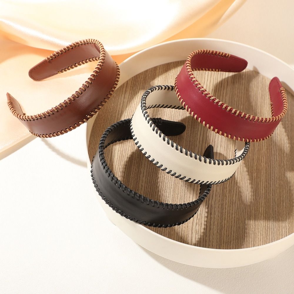 Leatherwork Pony - Fascia per capelli in pelle tinta