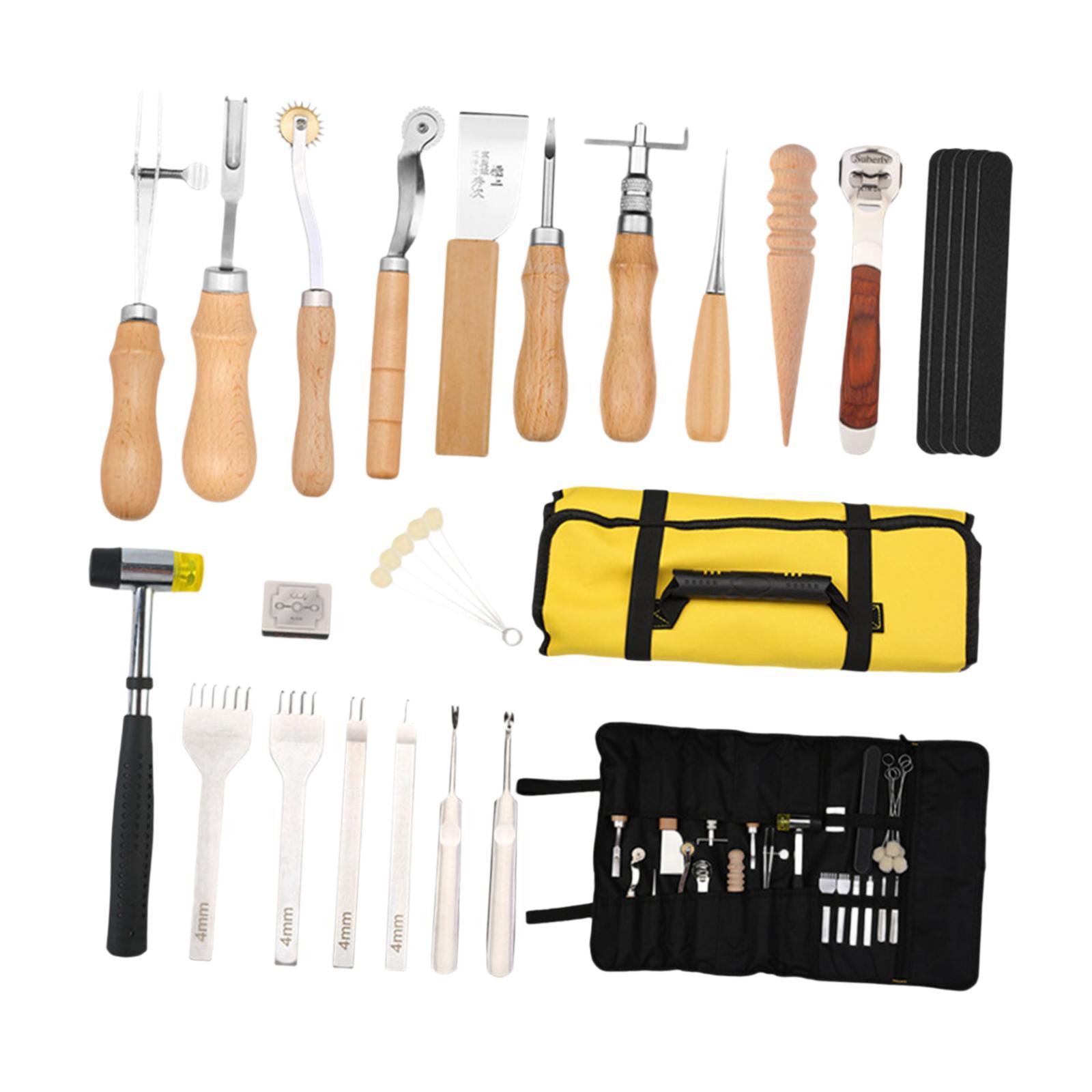 Leatherwork Beginner Tools - Kit di Attrezzi per Lavorazione Pelle