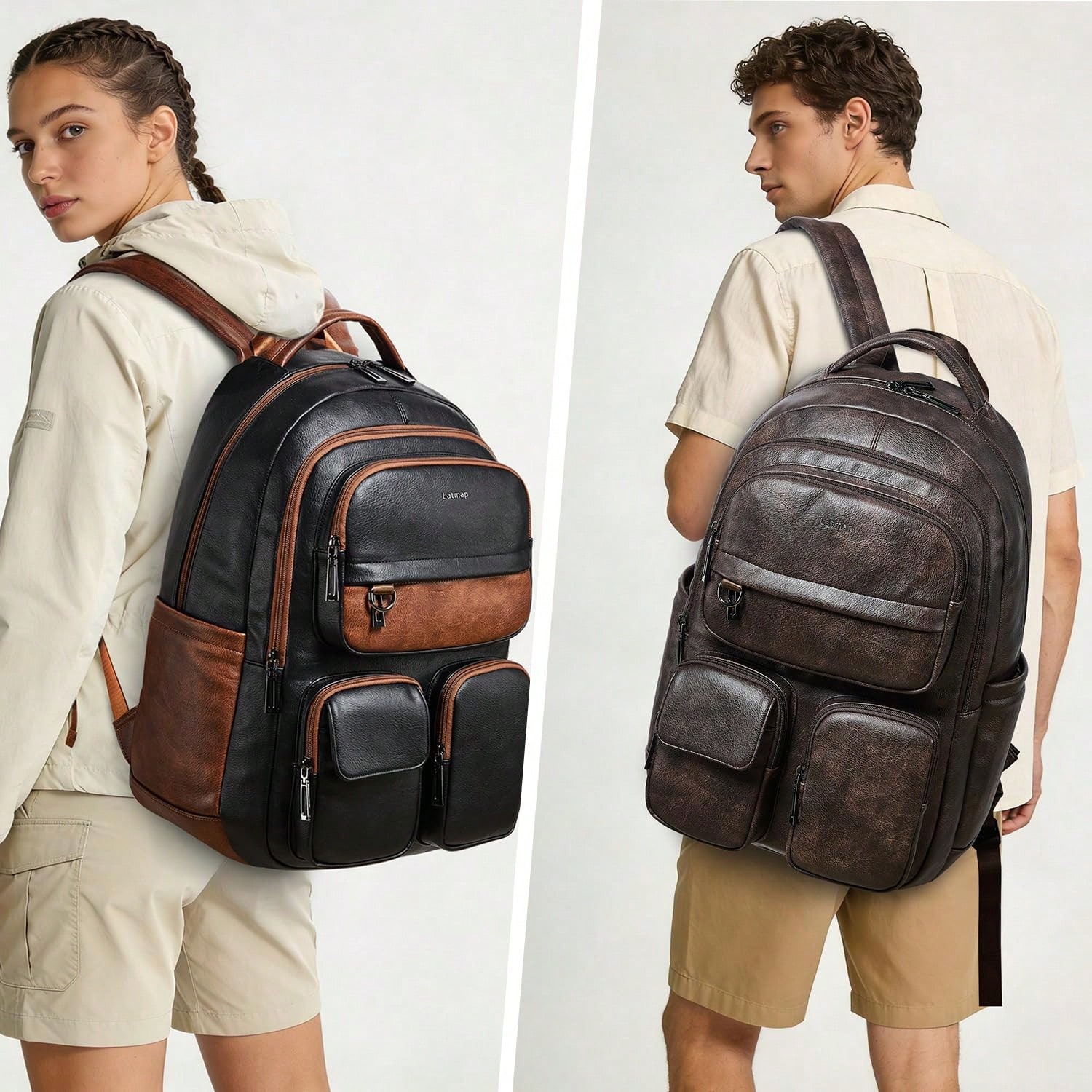 Zaino in Pelle Vegana LATMAP p - Leather Work Womens Backpack recensione e prezzo