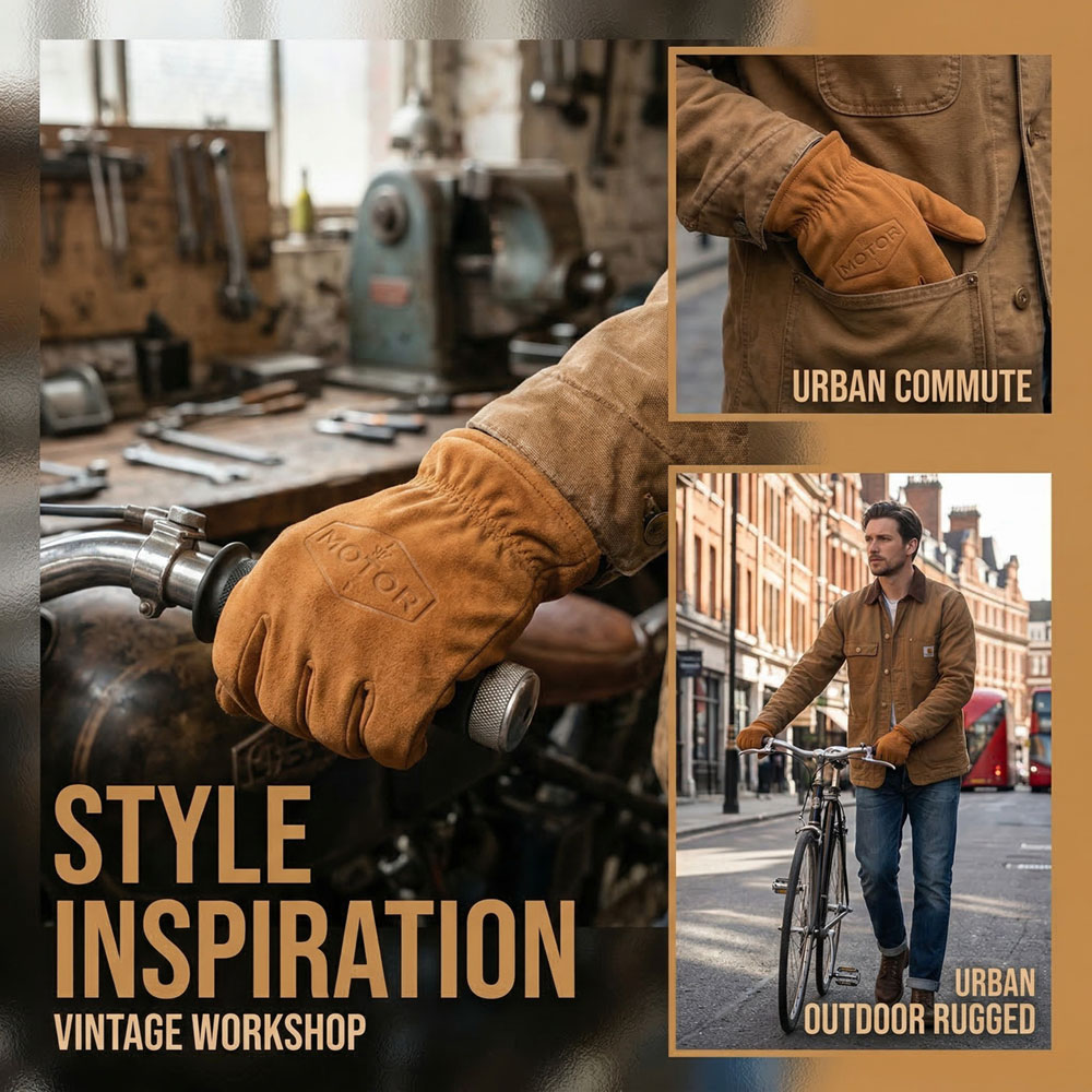 Guanti da moto vintage in pell - Leatherworking Items recensione e prezzo