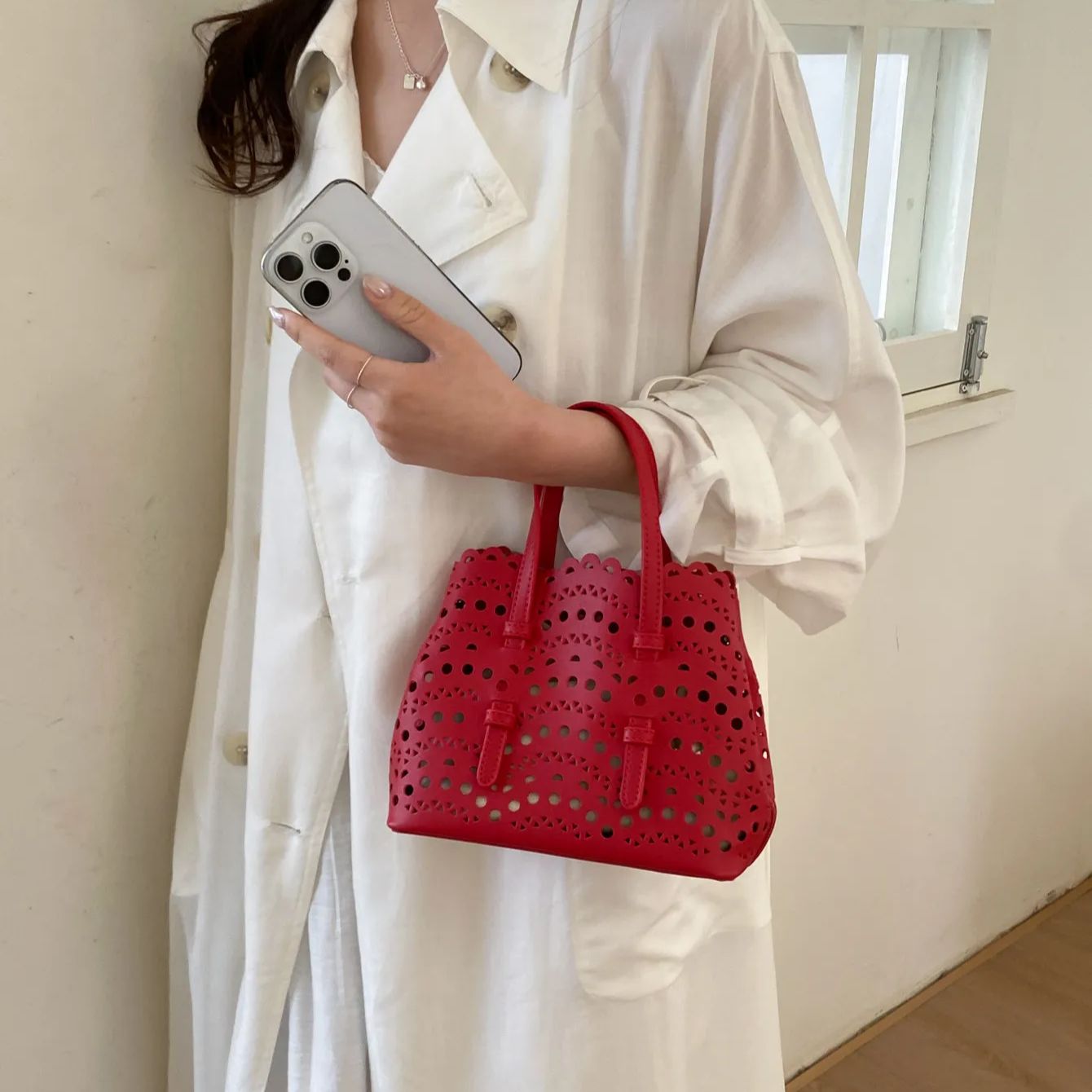 Borsa a tracolla stampata Red  - Leather Work Handbags For Women recensione e prezzo