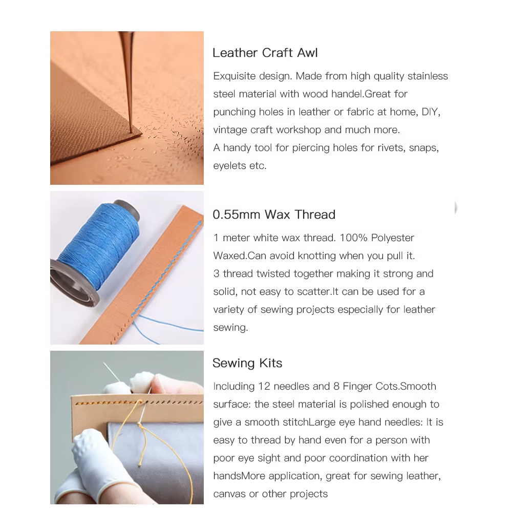 WUTA Kit di strumenti professi - Leatherwork Beginner Tools recensione e prezzo